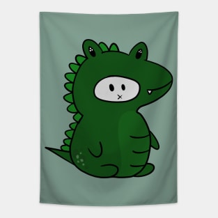 Trick or Treating Dino Halloween Costume Tapestry