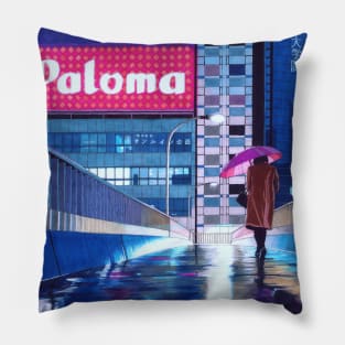 Neon Rain Pillow