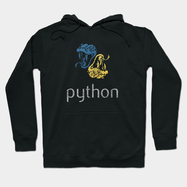 Python Programming Snakes: Worn Look - Python Programming - Hoodie ...