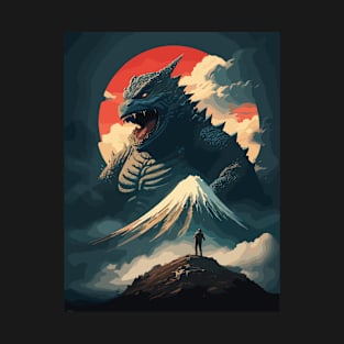 Kaiju Landscape Japanese Monster Movie T-Shirt