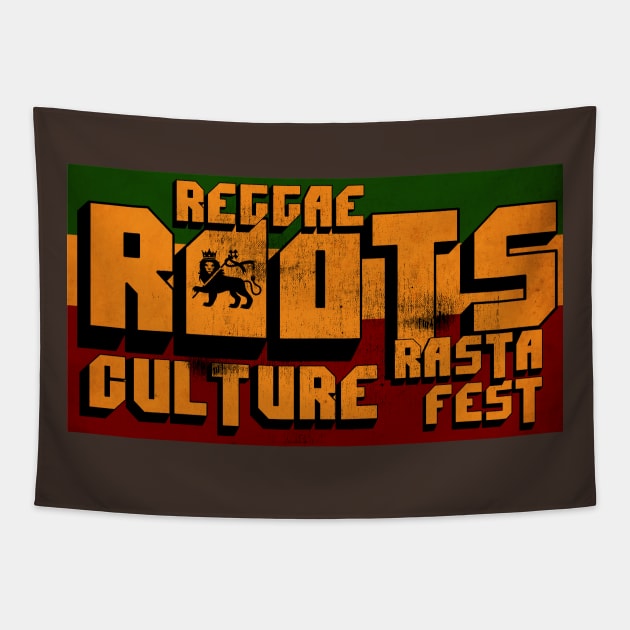 Reggae Roots Fest Tapestry by CTShirts