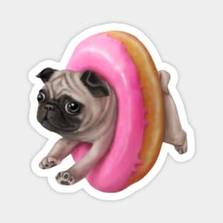 Donut Pug Magnet