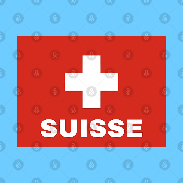 Switzerland Flag with Suisse by aybe7elf