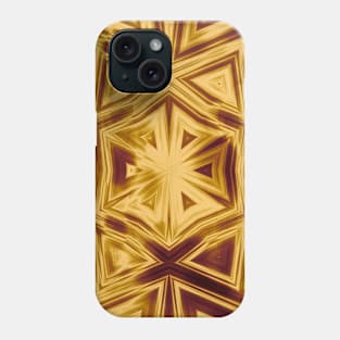 Bold copper striped kaleidoscope Phone Case