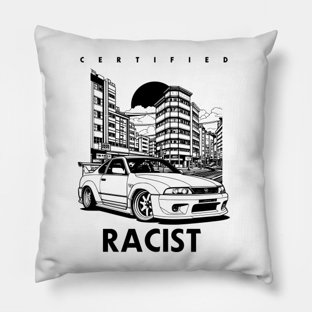 Certified Racist T-Shit Pillow by ArtsyStone