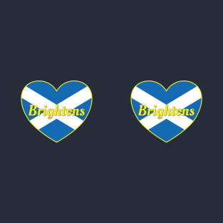 Brightons Scotland UK Scotland Flag Heart T-Shirt