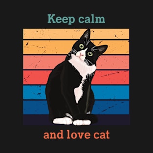 Cat t shirt - Keep calm and love cat T-Shirt