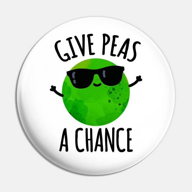 Give Peas A Chance Cute Positive Pea Pun Pin by punnybone