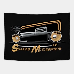 Scarab Motorsports Rat Rod Logo Tapestry