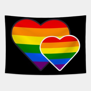 Pride Double Heart Tapestry