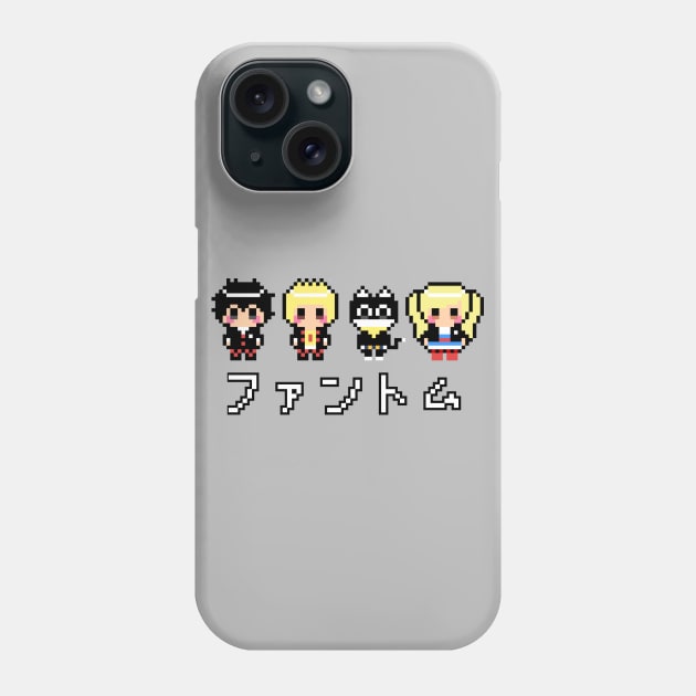 Persona 5 Phantom Thieves "Phantoms" Kanji 8-Bit Pixel Art Phone Case by StebopDesigns