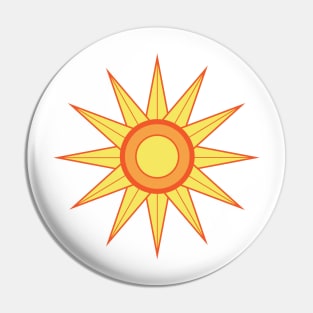 Sun sticker Pin