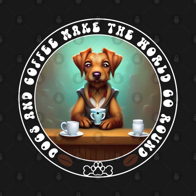 Dogs and Coffee make the world go round by Energized Designs