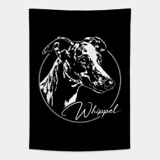 Funny Proud Whippet dog portrait sighthound mom Tapestry