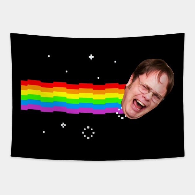 Dwight Schrute Nyan Cat Office US Tapestry by Nova5