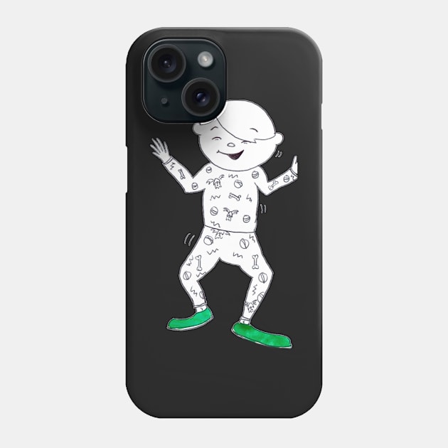 Cute Boy Dancing in Pajamas Phone Case by 1Redbublppasswo