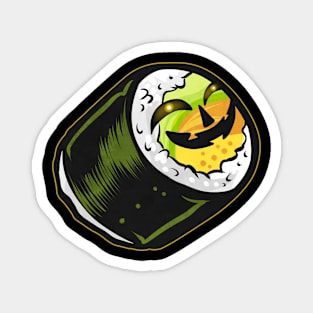 Maki Sushi Jack O Lantern Face Costume Halloween Magnet