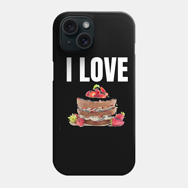 I Love Cake Phone Case by jerranne