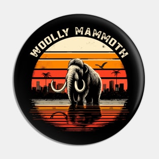 Woolly Mammoth Retro Vintage Mammoth Pin