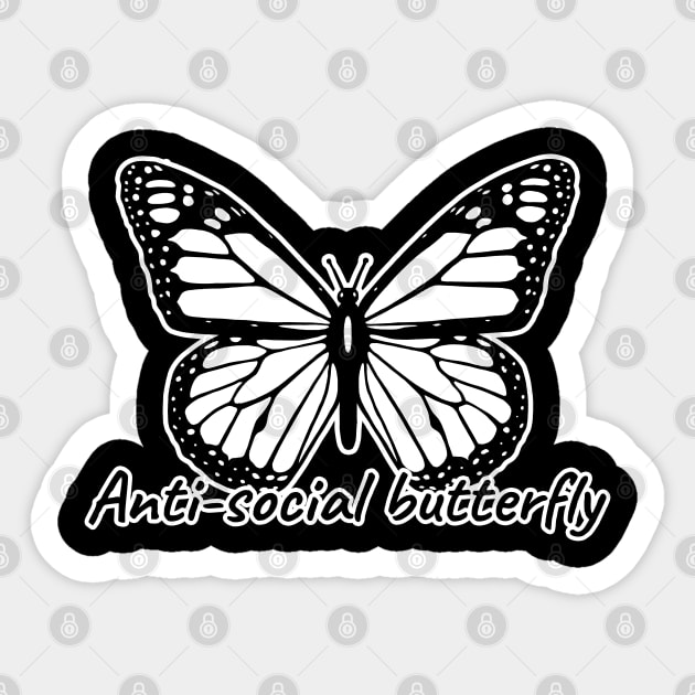 Antisocial Butterfly Sticker