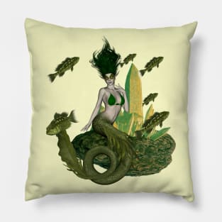 Wonderful mermaid in the deep ocean Pillow