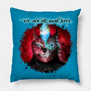 We Are All Mad Here - Red Pillow