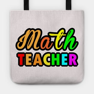 Colour Typograpgy for Math Teachers Gifts Tote