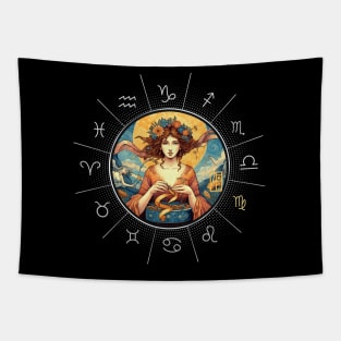 DIAC Virgo - Astrological VIRGO - VIRGO - ZODIAC sign - Van Gogh style - 8 Tapestry