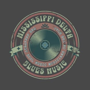 Mississippi Delta Blues Music distressed T-Shirt