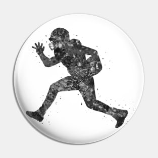 American football black and white Pin