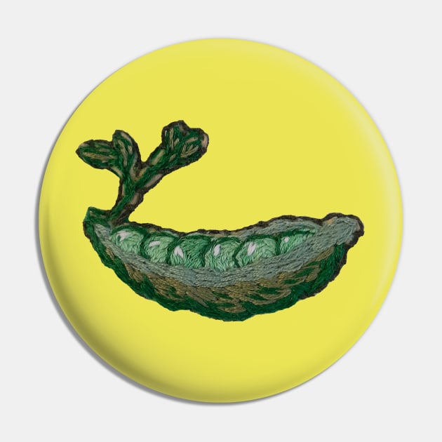 Peas Health Pin by RONembroidery