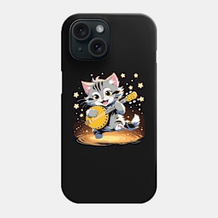 Grey dancing cat Phone Case