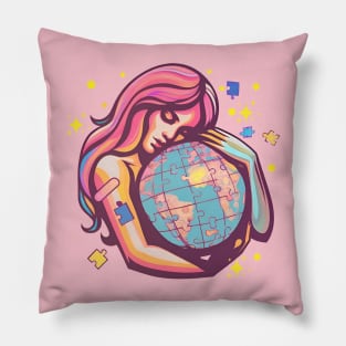 Embracing the world Pillow