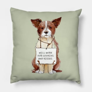 Cookies & Kisses Terrier Pillow