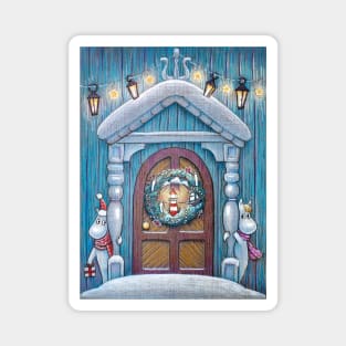 Scandinavian Christmas door Magnet