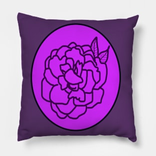 Purple rose doodle Pillow