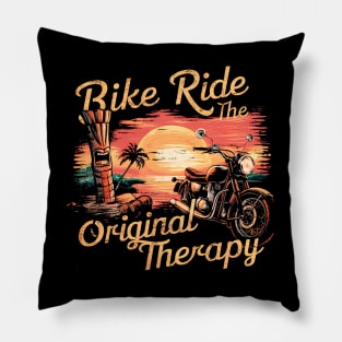 Bike Ride the original Therapy | Bike Lover gifts Pillow