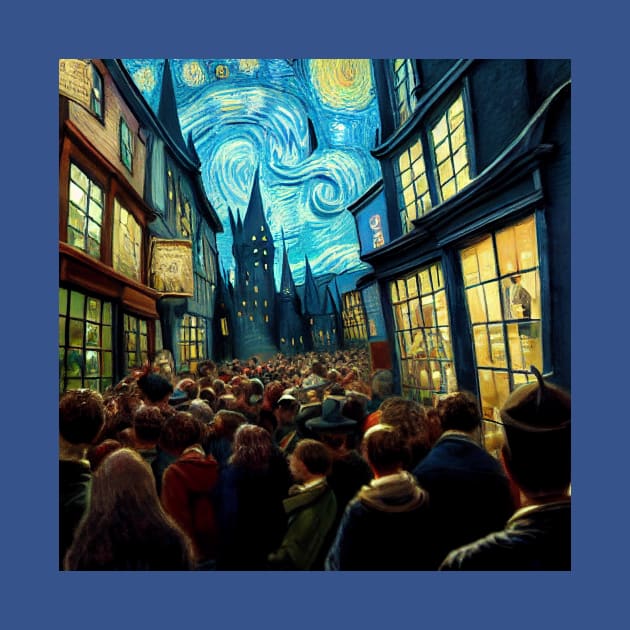 Starry Night in Diagon Alley by Grassroots Green