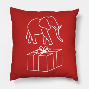 White Elephant Gift Pillow