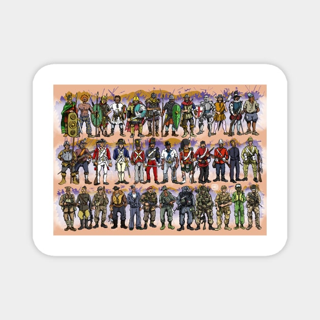 British Military Uniforms Through The Ages Magnet by matjackson