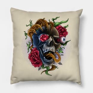 tattoo skull Pillow