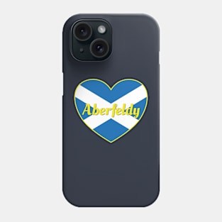 Aberfeldy Scotland UK Scotland Flag Heart Phone Case