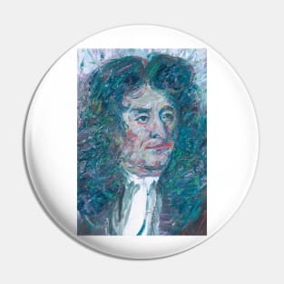 JEAN DE LA FONTAINE oil portrait Pin