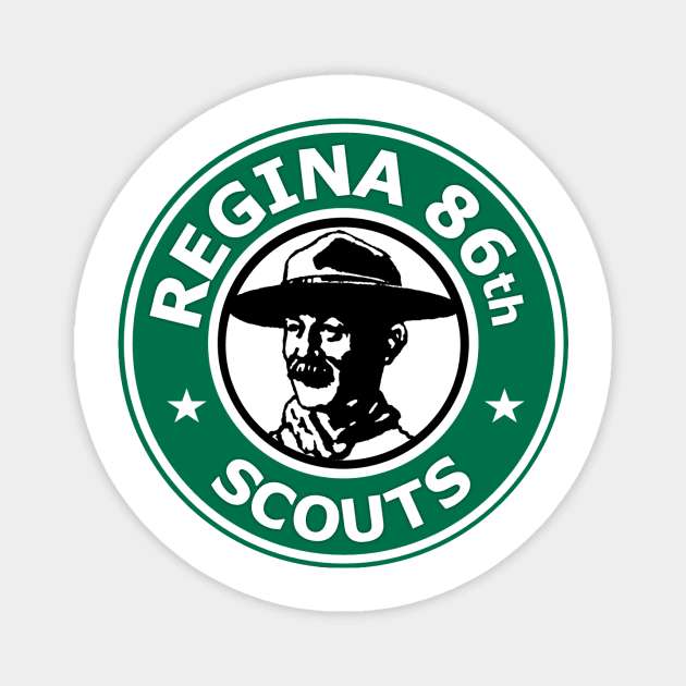 Regina 86th Scouts Coffee Badge Magnet by YQRscouts