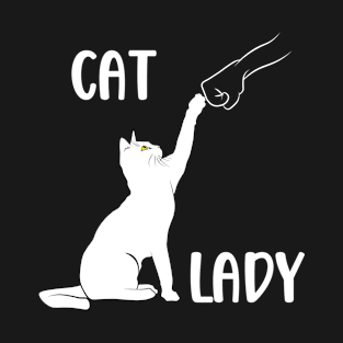 Cat Lady Fist Bump - Best Friends - Best Cat Mom Ever T-Shirt