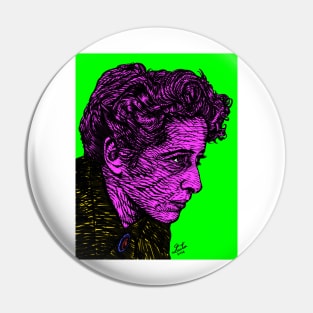 HANNAH ARENDT ink and acrylic portrait .1 Pin