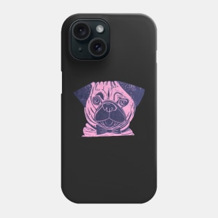 Dog. Posh Pug, pink Phone Case