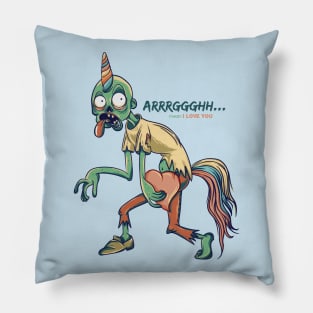 Zombie Unicorn Pillow