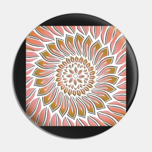 Floral Lagoon Mandala - Intricate Digital Illustration - Colorful Vibrant and Eye-catching Design for printing on t-shirts, wall art, pillows, phone cases, mugs, tote bags, notebooks and more Pin