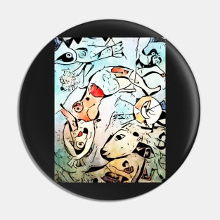 Miro meets Chagall (Blue Circus) Pin